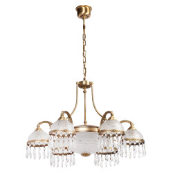 black+S gold metal crystal transparent 8x40W E14 2700K