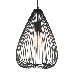Pendant luminaire PLATINET PENDANT LAMP HERA P130806-S E27 METAL BLACK 20x36