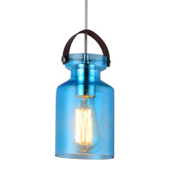 Pendant luminaire PPL022BL PLATINET PENDANT LAMP ZEFIR P161051 E27 GLASS BLUE 12x20